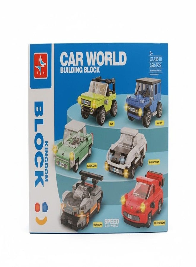 RUZARTH 6-in-1 Mini Car Building Blocks Set for Kids Age 6+ | Pull Back City Vehicles Construction Toy | 3D Assembly Brick Cars for Boys & Girls | STEM Learning Gift (522) - Image 3